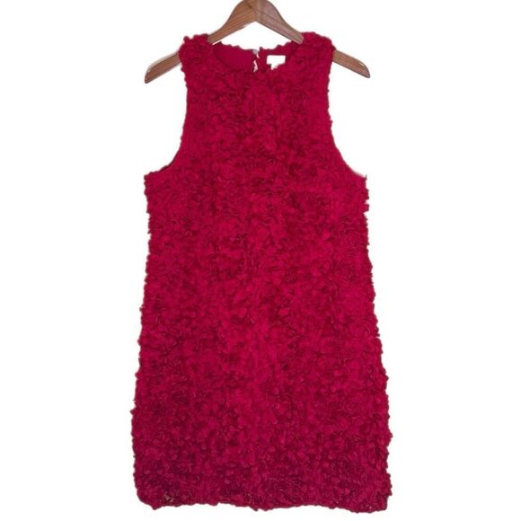 J. Crew Red Rosette Sleeveless Mini Dress - Picture 2 of 8